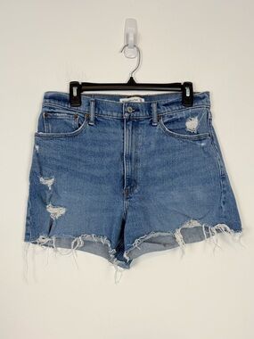 Abercrombie & Fitch The Mom Denim/Jean Shorts. Distressed. High Rise. Size 10/30